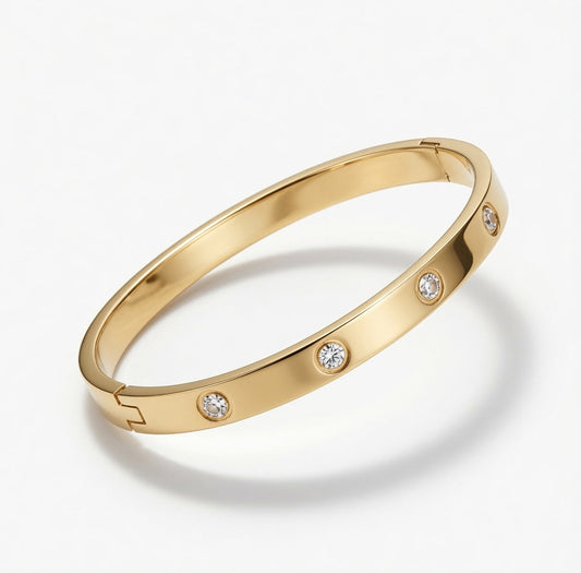 Brazalete Circonia Cúbica | Baño en Oro 18k